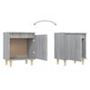vidaXL Κομοδίνο Γκρι Sonoma 40 x 30 x 50 εκ. με Μασίφ Ξύλινα Πόδια