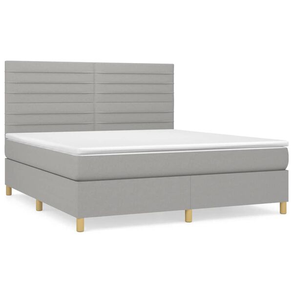 vidaXL &Kappa;&rho;&epsilon;&beta;ά&tau;&iota; Boxspring &mu;&epsilon; &Sigma;&tau;&rho;ώ&mu;&alpha; &Alpha;&nu;&omicron;&iota;&chi;&tau;ό &Gamma;&kappa;&rho;&iota; 180x200 &epsilon;&kappa;. &Upsilon;&phi;&alpha;&sigma;&mu;ά&tau;&iota;&nu;&omicron;
