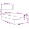 vidaXL Οθωμανικό κρεβάτι με στρώματα & LEDs Ανοιχτό γκρι Βελούδο