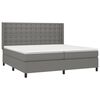 vidaXL &Kappa;&rho;&epsilon;&beta;ά&tau;&iota; Boxspring &mu;&epsilon; &Sigma;&tau;&rho;ώ&mu;&alpha; & LED &Sigma;&kappa;.&Gamma;&kappa;&rho;&iota; 200x200&epsilon;&kappa;. &Upsilon;&phi;&alpha;&sigma;&mu;ά&tau;&iota;&nu;&omicron;