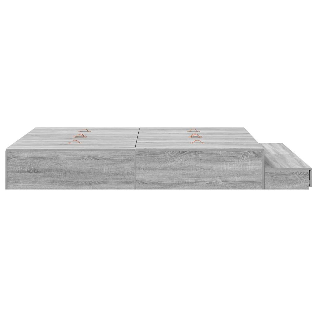 vidaXL Κρεβάτι Αποθήκευσης Γκρι Σονομά 150x200 εκ.