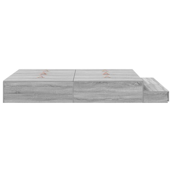 vidaXL Κρεβάτι Αποθήκευσης Γκρι Σονομά 150x200 εκ.