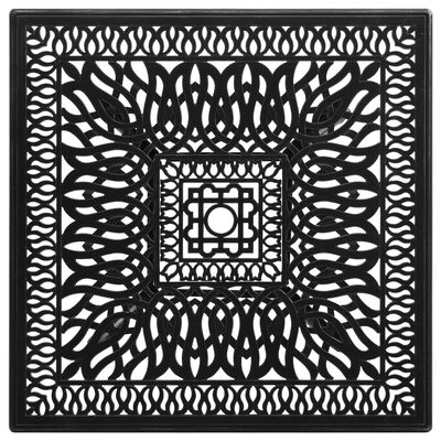 vidaXL Τραπέζι Κήπου Μαύρο 90 x 90 x 73 εκ. από Χυτό Αλουμίνιο
