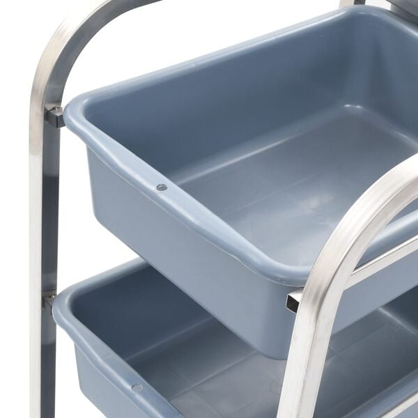 vidaXL Καρότσι Κουζίνας 82 x 43,5 x 93 εκ. με Πλαστικά Δοχεία