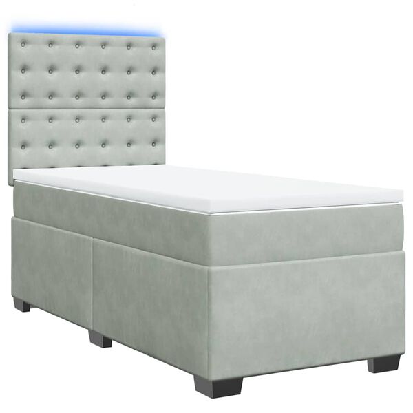 vidaXL &Kappa;&rho;&epsilon;&beta;ά&tau;&iota; Boxspring &mu;&epsilon; &Sigma;&tau;&rho;ώ&mu;&alpha; &Alpha;&nu;&omicron;&iota;&chi;&tau;ό &Gamma;&kappa;&rho;&iota; 90x200 &epsilon;&kappa;. &Beta;&epsilon;&lambda;&omicron;ύ&delta;&iota;&nu;&omicron;