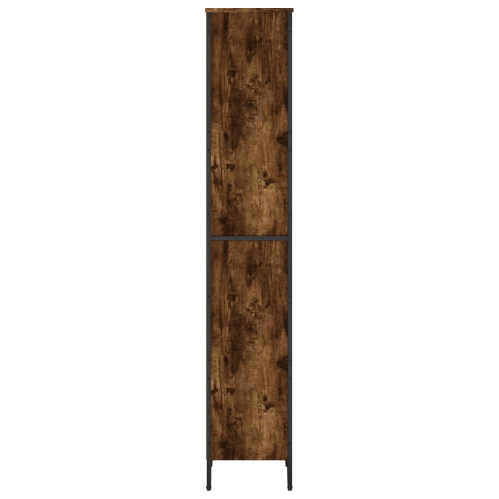vidaXL Βιβλιοθήκη Καπνιστή Δρυς 50x31x169 εκ. από Επεξεργασμένο Ξύλο