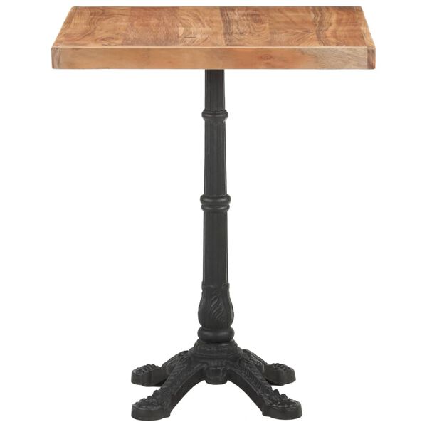 vidaXL Τραπέζι Bistro 60 x 60 x 76 εκ. από Μασίφ Ξύλο Ακακίας