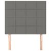 vidaXL Κεφαλάρι Κρεβατιού Σκούρο Γκρι 80x5x118/128 εκ. Ύφασμα