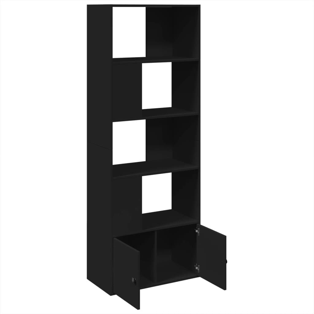 vidaXL Βιβλιοθήκη Μαύρη 70x36x189 εκ. από Επεξεργασμένο Ξύλο