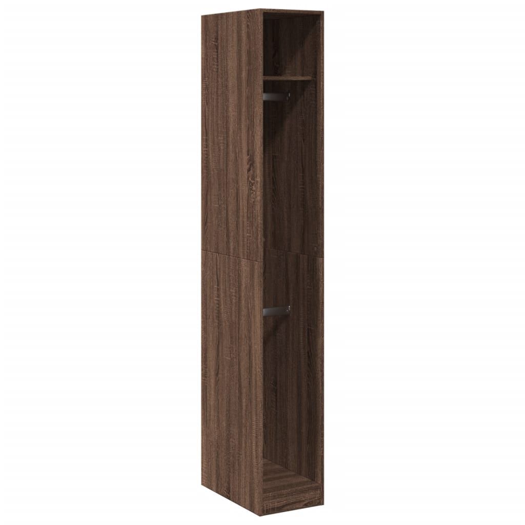 vidaXL Ντουλάπα Καφέ Δρυς 30x50x200 εκ. από Επεξεργασμένο Ξύλο
