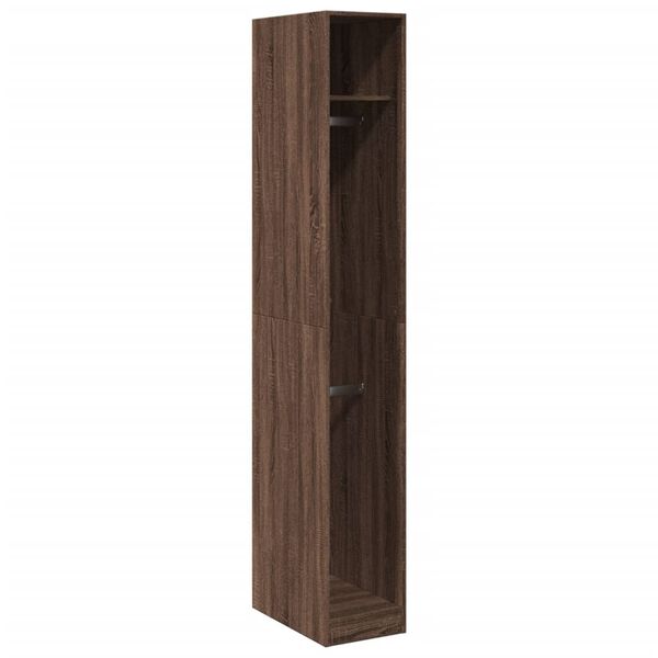 vidaXL Ντουλάπα Καφέ Δρυς 30x50x200 εκ. από Επεξεργασμένο Ξύλο