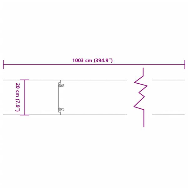 vidaXL Μπορντούρες Γκαζόν 10τεμ Ανθρακί 20x103εκ Ατσάλι Σκληρυθέν Αέρα