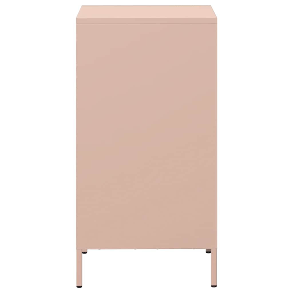 vidaXL Ντουλάπι Ροζ 35x39x73,5 εκ. από Χάλυβα Ψυχρής Έλασης