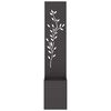 vidaXL Οθόνη Ιδιωτικότητας Κήπου Floral Μαύρο 32 x 140 εκ.