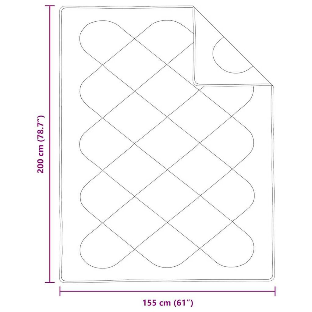 vidaXL Σετ Κουβέρτας με μαξιλάρι 2 pcs Λευκό 155 x 200 εκ. Μικροΐνες