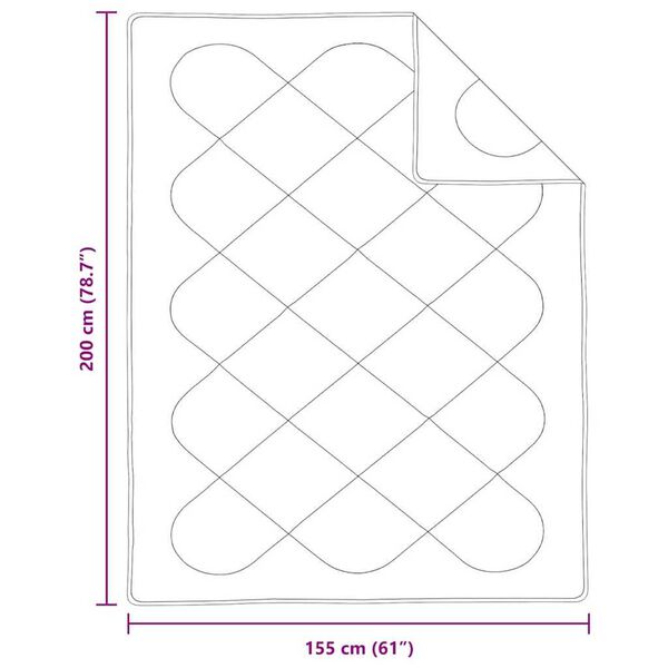 vidaXL Σετ Κουβέρτας με μαξιλάρι 2 pcs Λευκό 155 x 200 εκ. Μικροΐνες