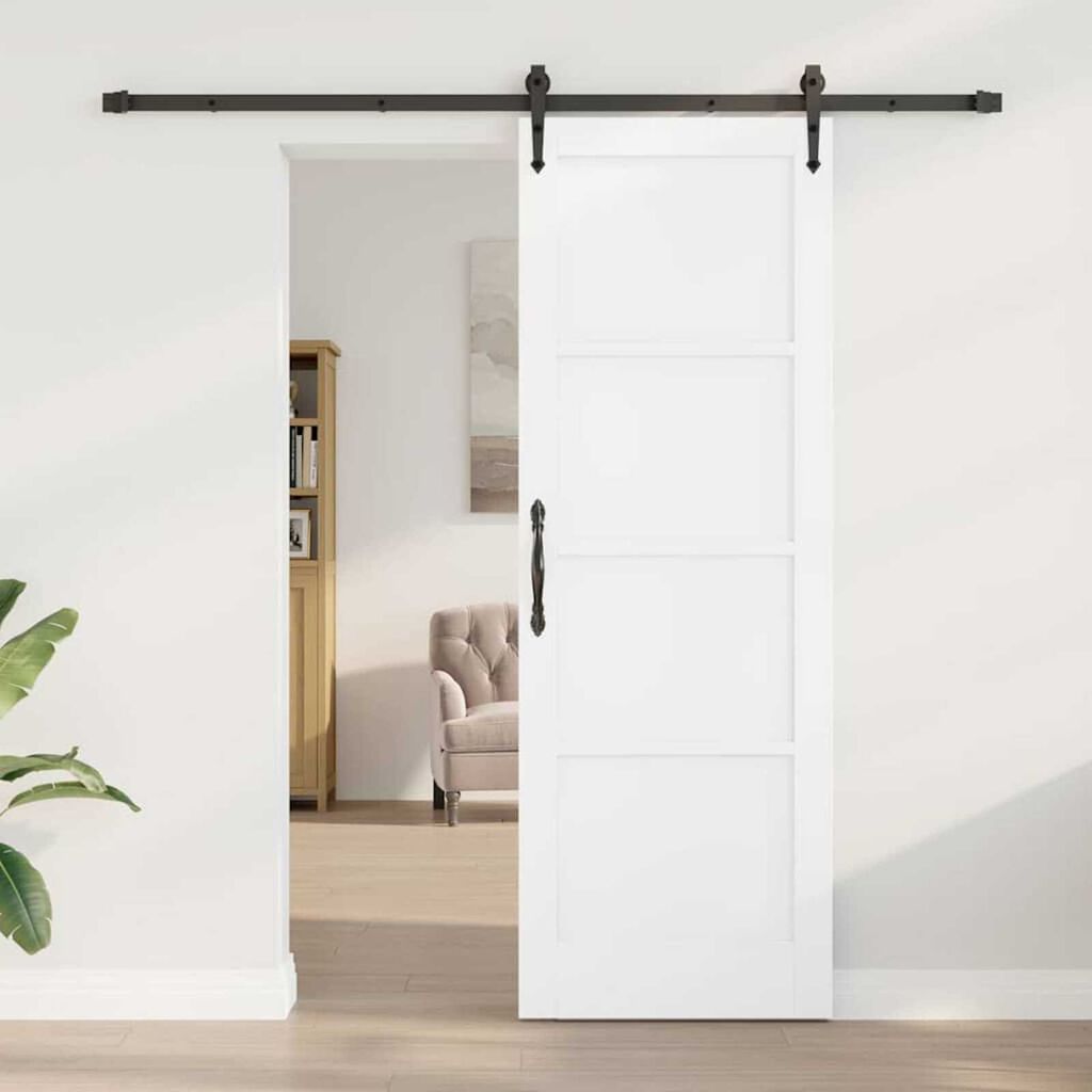 vidaXL Συρόμενη Πόρτα ORKDAL Λευκό 73.5 x 211 εκ Μασίφ ξύλο πεύκου