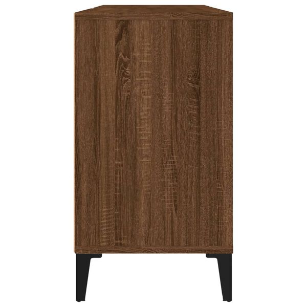 vidaXL Ντουλάπι Νιπτήρα Καφέ Δρυς 80 x 33 x 60 εκ. Επεξεργασμένο Ξύλο