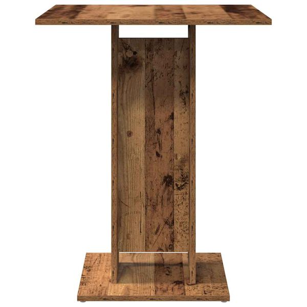 vidaXL Τραπέζι Bistro Παλιό Ξύλο 60 x 60 x 75 εκ. Μοριοσανίδα