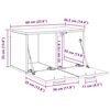vidaXL Ντουλάπα Τοίχου Μαύρη δρυς 60 x 36.5 x 35 cm Επεξεργασμένο ξύλο