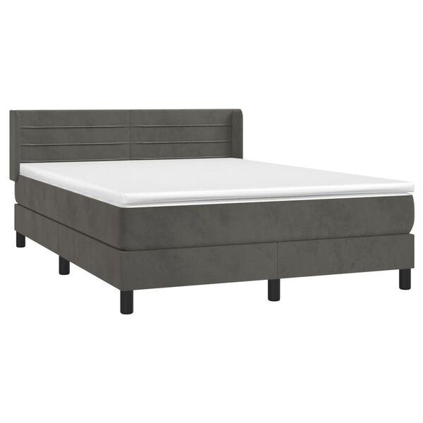 vidaXL &Kappa;&rho;&epsilon;&beta;ά&tau;&iota; Boxspring &mu;&epsilon; &Sigma;&tau;&rho;ώ&mu;&alpha; &Sigma;&kappa;&omicron;ύ&rho;&omicron; &Gamma;&kappa;&rho;&iota; 140x190 &epsilon;&kappa;. &Beta;&epsilon;&lambda;&omicron;ύ&delta;&iota;&nu;&omicron;