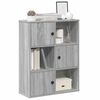 vidaXL Βιβλιοθήκη Γκρι Sonoma 60x24x76,5 εκ. από Επεξεργασμένο Ξύλο