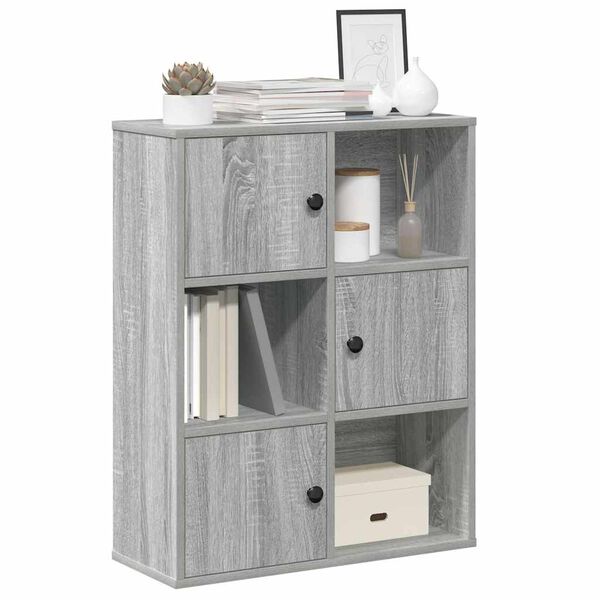 vidaXL Βιβλιοθήκη Γκρι Sonoma 60x24x76,5 εκ. από Επεξεργασμένο Ξύλο