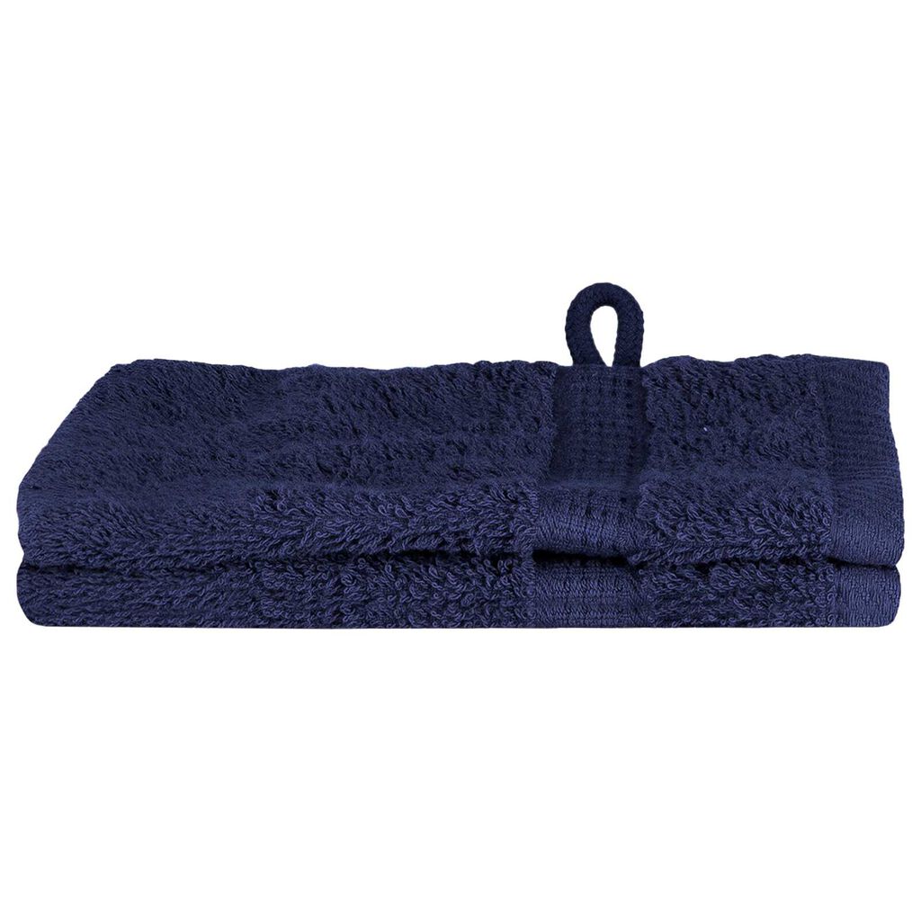 vidaXL Πετσέτες 2 pcs Ναυτικό μπλε 15 x 21 cm Βαμβάκι