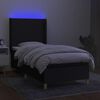 vidaXL &Kappa;&rho;&epsilon;&beta;ά&tau;&iota; Boxspring &mu;&epsilon; &Sigma;&tau;&rho;ώ&mu;&alpha; & LED &Mu;&alpha;ύ&rho;&omicron; 90x190 &epsilon;&kappa;. &Upsilon;&phi;&alpha;&sigma;&mu;ά&tau;&iota;&nu;&omicron;