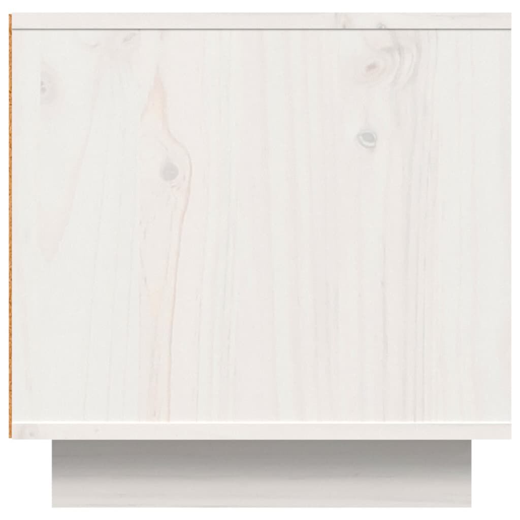 vidaXL Έπιπλο Τηλεόρασης Λευκό 140 x 40 x 40 εκ. από Μασίφ Ξύλο Πεύκου