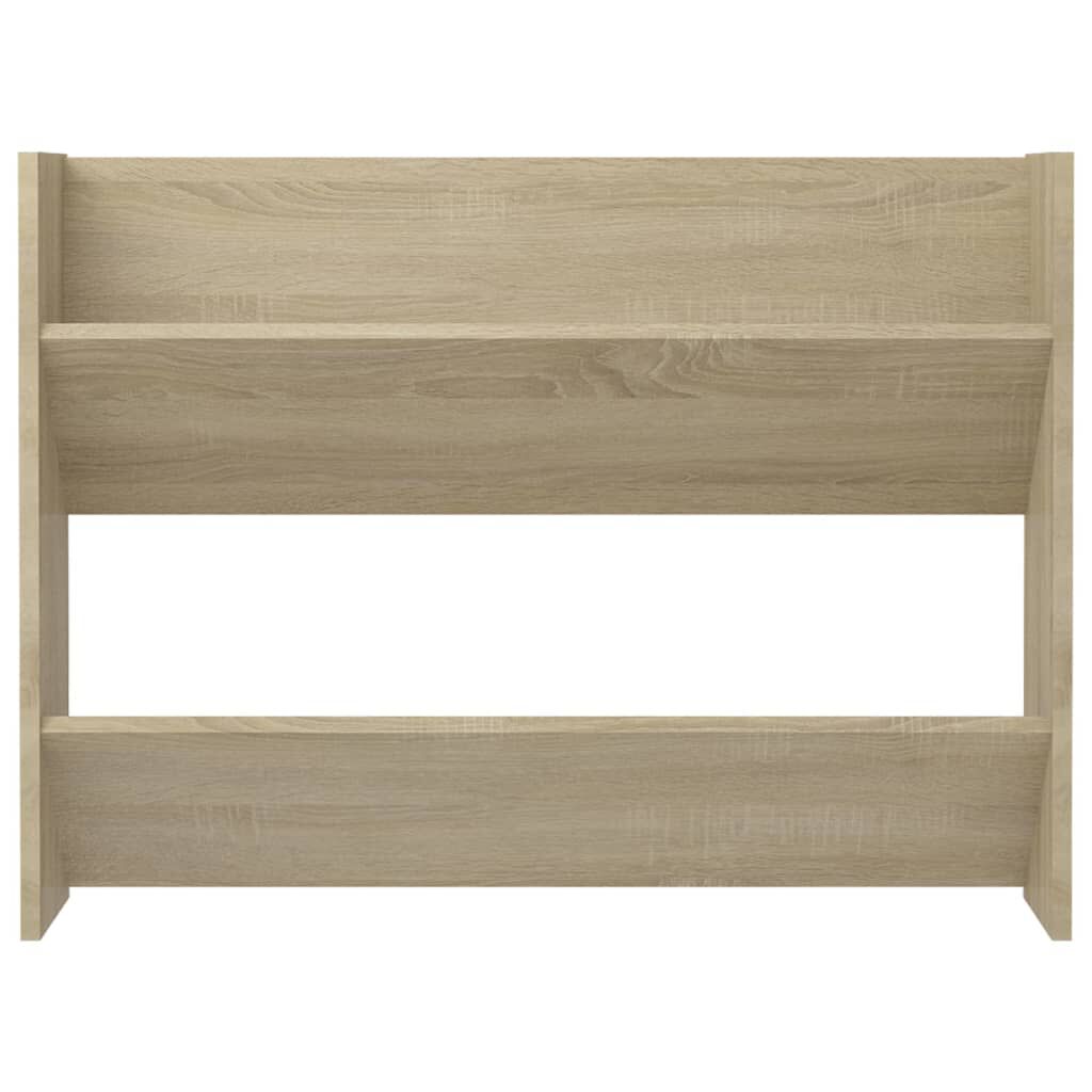 vidaXL Παπουτσοθήκη Τοίχου Sonoma Δρυς 80x18x60 εκ. Επεξ. Ξύλο
