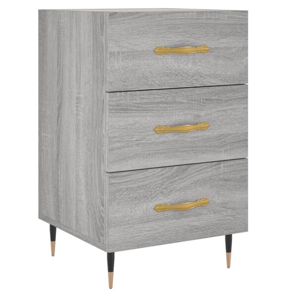 vidaXL Κομοδίνο Γκρι Sonoma 40 x 40 x 66 εκ. από Επεξεργασμένο Ξύλο