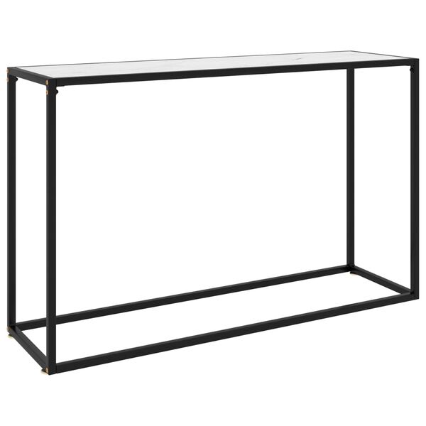 vidaXL Τραπέζι Κονσόλα Λευκό 120 x 35 x 75 εκ. από Ψημένο Γυαλί