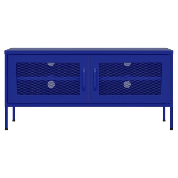 vidaXL Έπιπλο Τηλεόρασης Ναυτικό Μπλε 105x35x50 εκ. από Ατσάλι