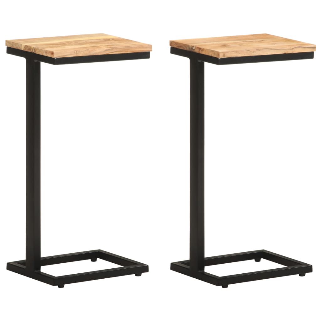 vidaXL Τραπέζια Βοηθητικά 2 τεμ. 31,5x24,5x64,5 εκ. Μασίφ Ξύλο Ακακίας