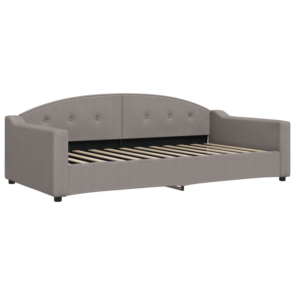 vidaXL Καναπές Κρεβάτι Συρόμενος Taupe 100x200εκ. Υφασμάτινος Συρτάρια
