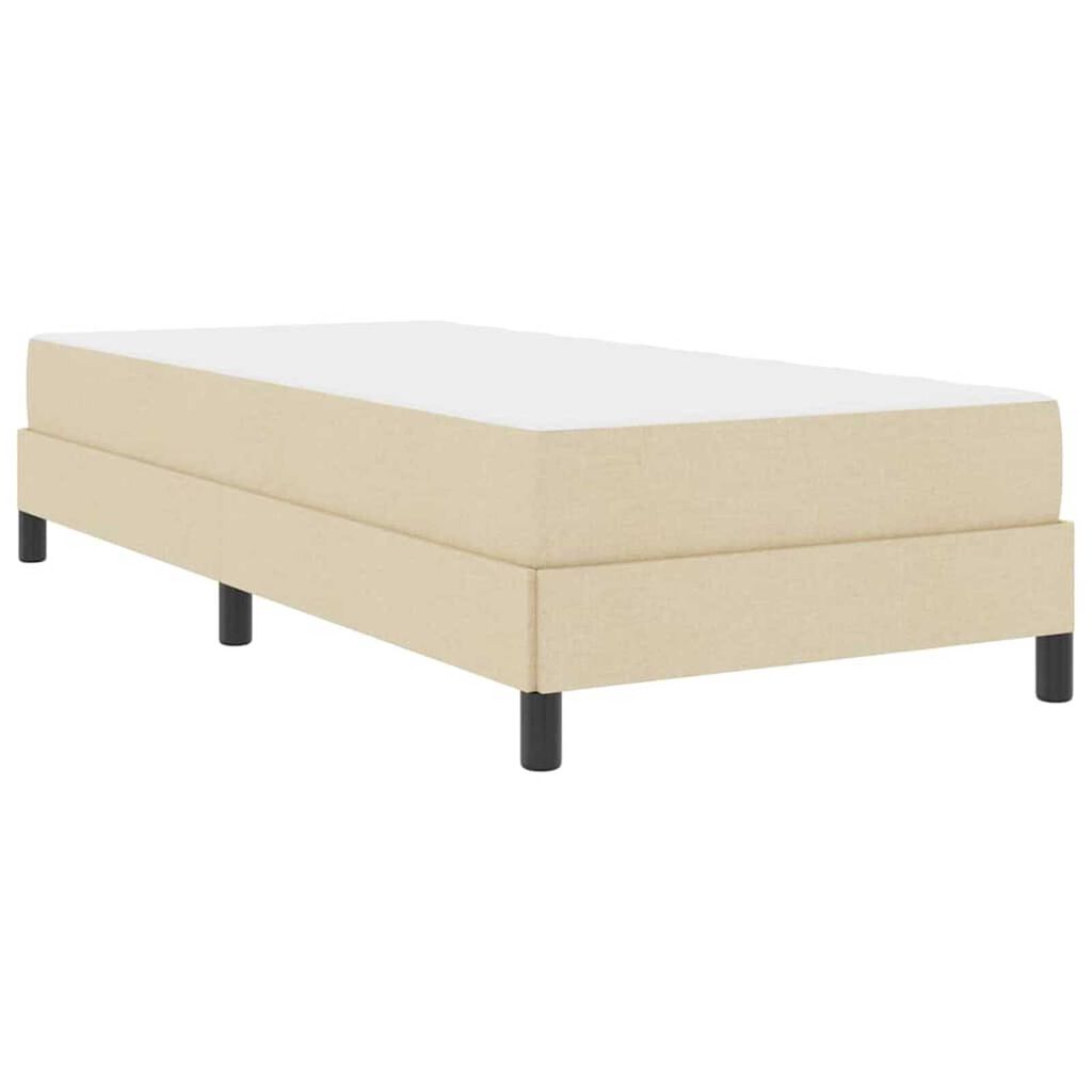 vidaXL Κρεβάτι με ελατήρια με στρώμα Κρεμ 80 x 200 cm ύφασμα