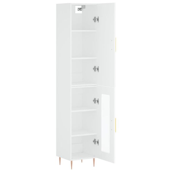 vidaXL Ντουλάπι Λευκό 34,5 x 34 x 180 εκ. από Επεξεργασμένο Ξύλο