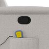 vidaXL καρέκλα ανάκλισης μασάζ Cloud Grey Fabric