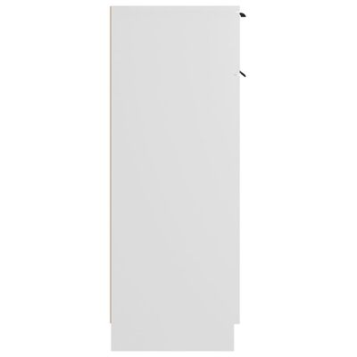 vidaXL Ντουλάπι Μπάνιου Λευκό 32 x 34 x 90 εκ. Επεξεργασμένο Ξύλο