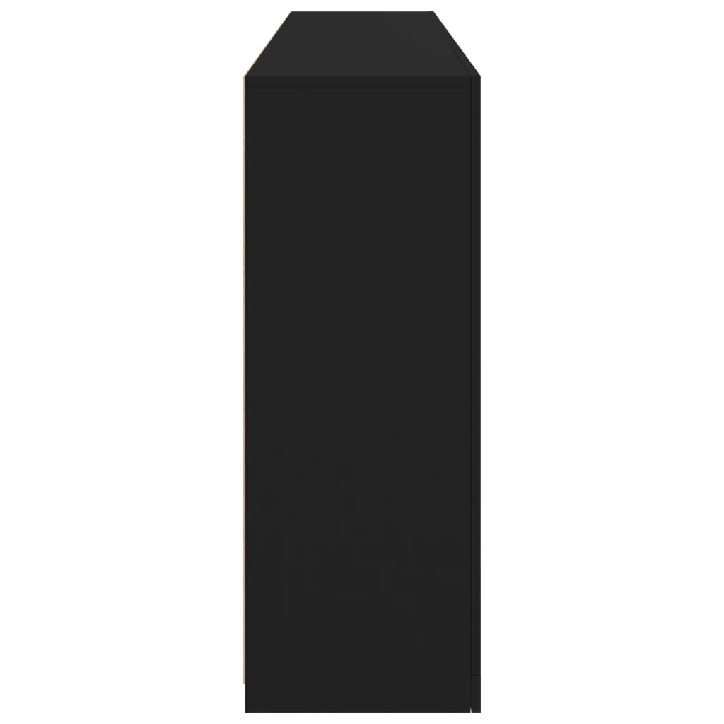 vidaXL Μπουφές με Φώτα LED Μαύρος 181,5 x 37 x 100 εκ.