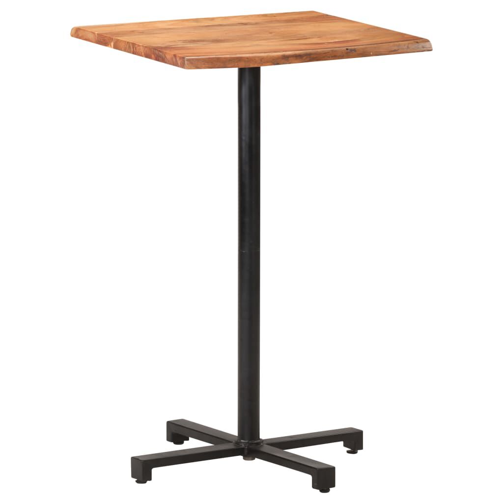 vidaXL Τραπέζι Μπαρ Live Edge 60 x 60 x 110 εκ. από Μασίφ Ξύλο Ακακίας