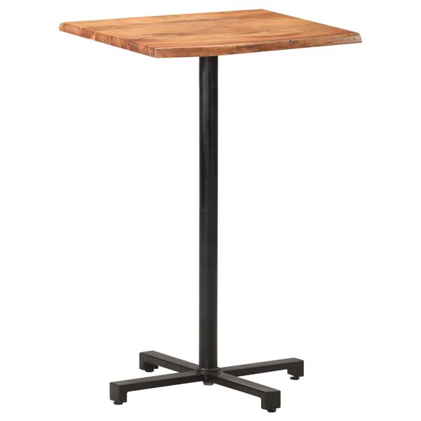 vidaXL Τραπέζι Μπαρ Live Edge 60 x 60 x 110 εκ. από Μασίφ Ξύλο Ακακίας