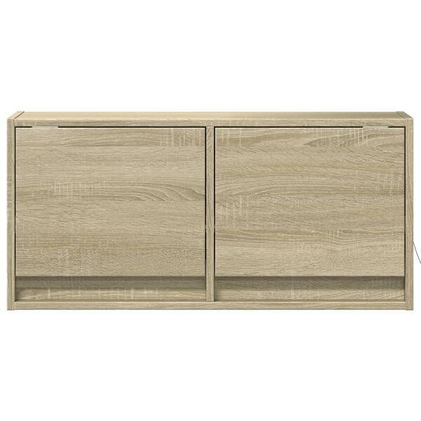 vidaXL Έπιπλο Τοίχου Τηλεόρασης με LED Sonoma Δρυς 80x31x38 εκ.