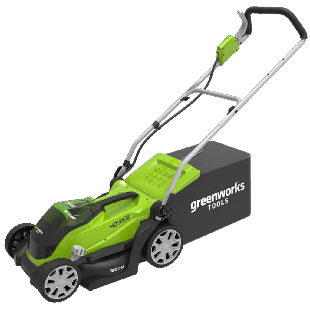 Greenworks Μηχανή Γκαζόν με 2 Μπαταρίες 40 V 2 Ah G40LM35 2501907UC