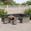 vidaXL Σετ Καναπέ Κήπου με μαξιλάρι 12 pcs Γκρι 80 x 80 x 71 cm