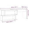 vidaXL Γραφείο Γωνιακό Καφέ Δρυς 200 x 50 x 76 εκ. Επεξεργασμένο Ξύλο