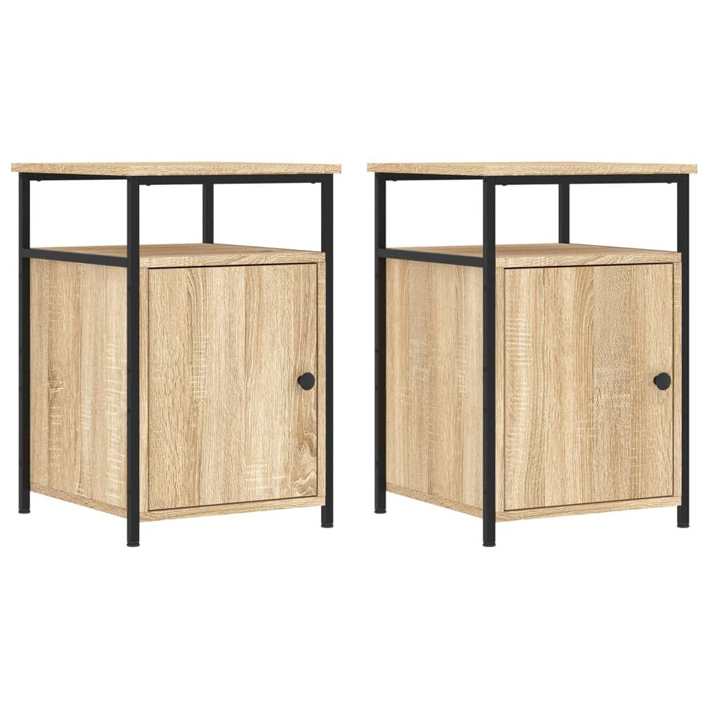 vidaXL Κομοδίνα 2 τεμ. Sonoma Δρυς 40x42x60 εκ. από Επεξεργασμένο Ξύλο