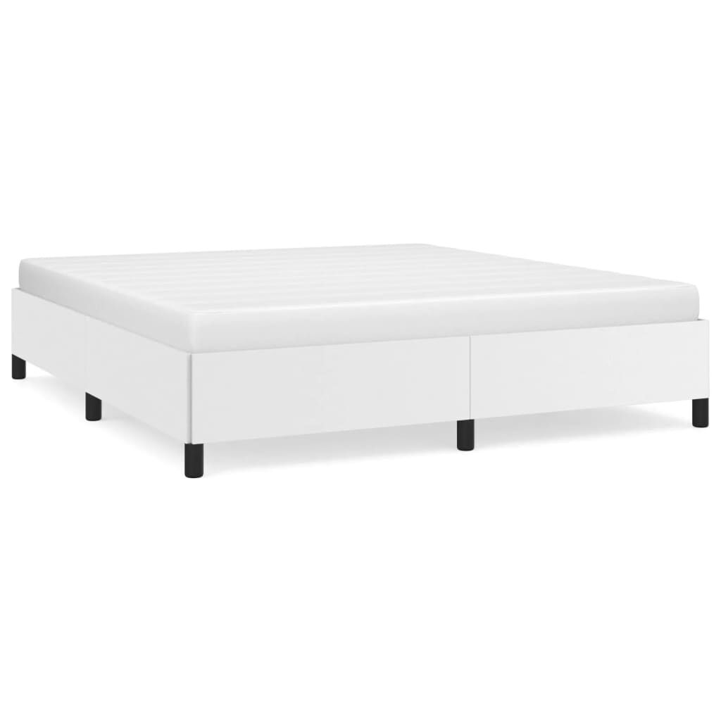 vidaXL Πλαίσιο Κρεβατιού Λευκό 180x200 εκ. από Συνθετικό Δέρμα