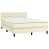 vidaXL &Kappa;&rho;&epsilon;&beta;ά&tau;&iota; Boxspring &mu;&epsilon; &Sigma;&tau;&rho;ώ&mu;&alpha; &Kappa;&rho;&epsilon;&mu; 140x190&epsilon;&kappa;. &alpha;&pi;ό &Sigma;&upsilon;&nu;&theta;&epsilon;&tau;&iota;&kappa;ό &Delta;έ&rho;&mu;&alpha;
